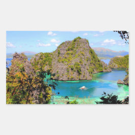 Pegatina Rectangular Coron Travel