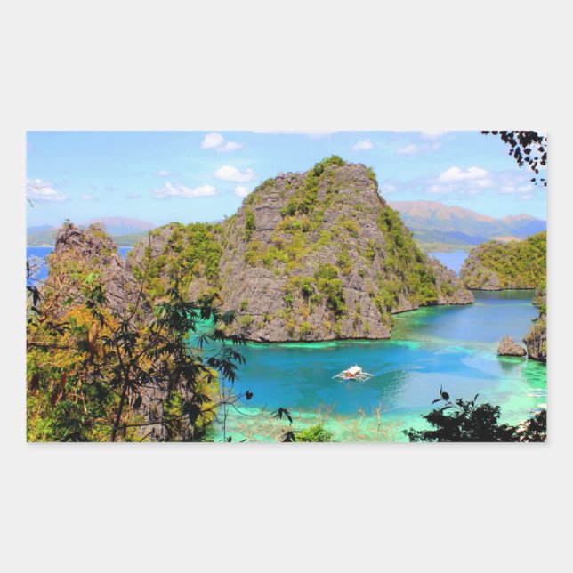 Pegatina Rectangular Coron Travel (Anverso)
