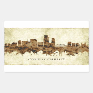 Pegatina Rectangular Corpus Christi Texas City