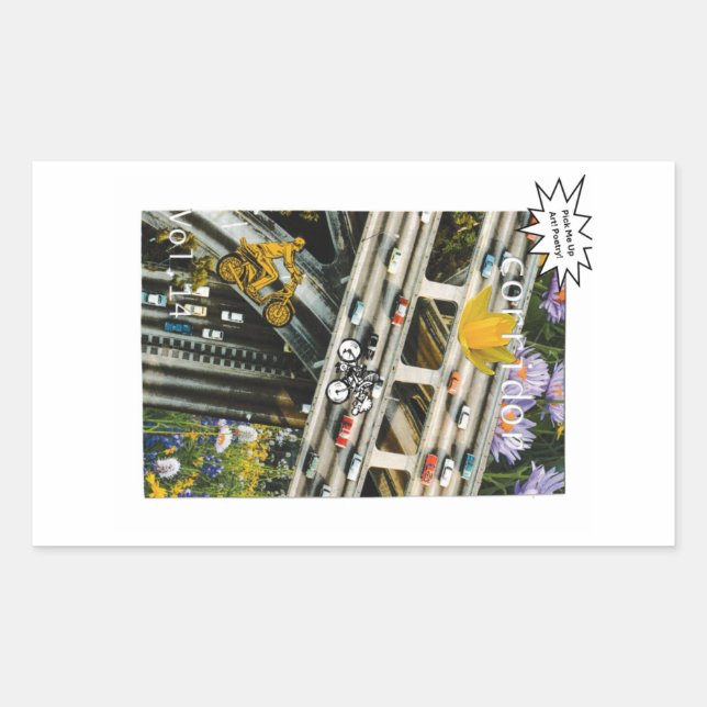 Pegatina Rectangular Corredor Cover vol. 14 (Anverso)