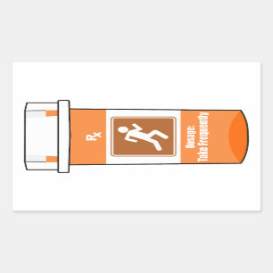Pegatina Rectangular Correr es mi droga