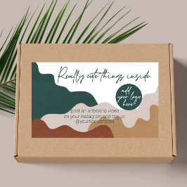 Pegatina Rectangular Cosas Cuestas Dentro Del Paquete De Negocios