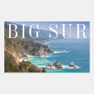 Pegatina Rectangular Costa de Big Sur California