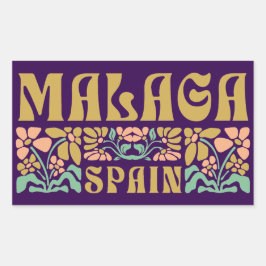 Pegatina Rectangular Costa del Sol España