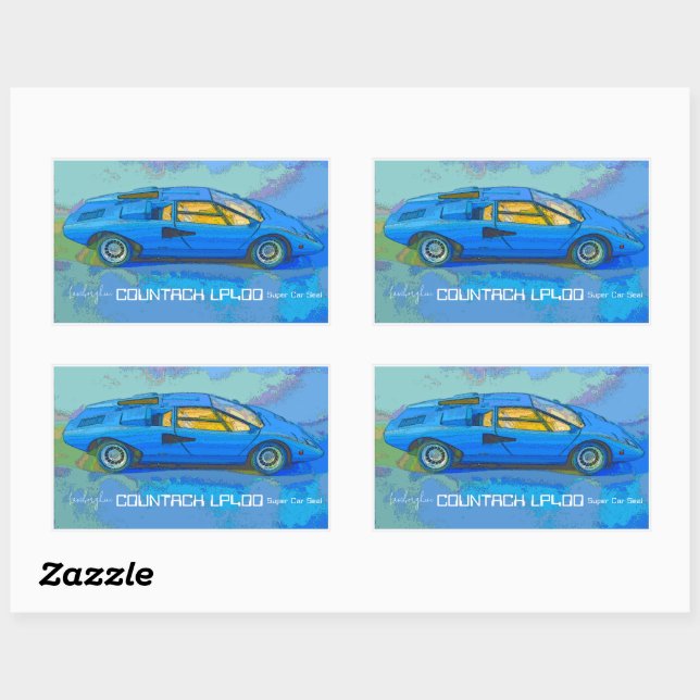 PEGATINA RECTANGULAR COUNTACH (Hoja)