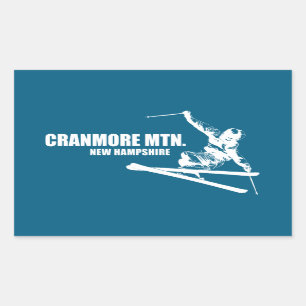 Pegatina Rectangular Cranmore Mountain Resort New Hampshire Skip
