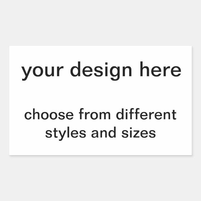 Pegatina Rectangular crea el tuyo propio (Anverso)