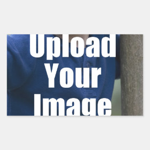 Pegatina Rectangular Crea tu propia foto-taza personalizada de niño