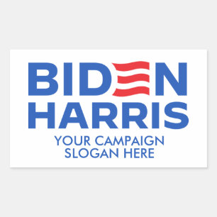 Pegatina Rectangular Crea tu propio Biden Harris 2024