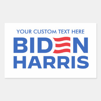 Pegatina Rectangular Crea tu propio Biden Harris 2024
