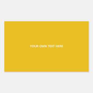 Pegatina Rectangular Crea tu propio diseño amarillo personalizado