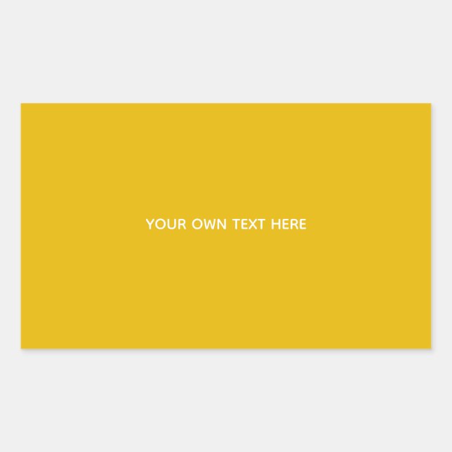 Pegatina Rectangular Crea tu propio diseño amarillo personalizado (Anverso)