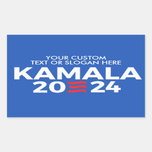 Pegatina Rectangular Crea tu propio Kamala Harris 2024