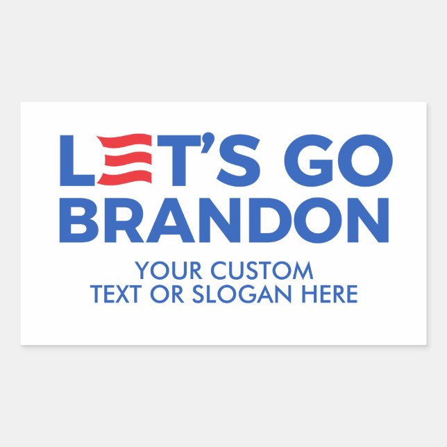 Pegatina Rectangular Crea tu propio Vamos Brandon 2024 (Anverso)