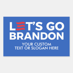 Pegatina Rectangular Crea tu propio Vamos Brandon 2024