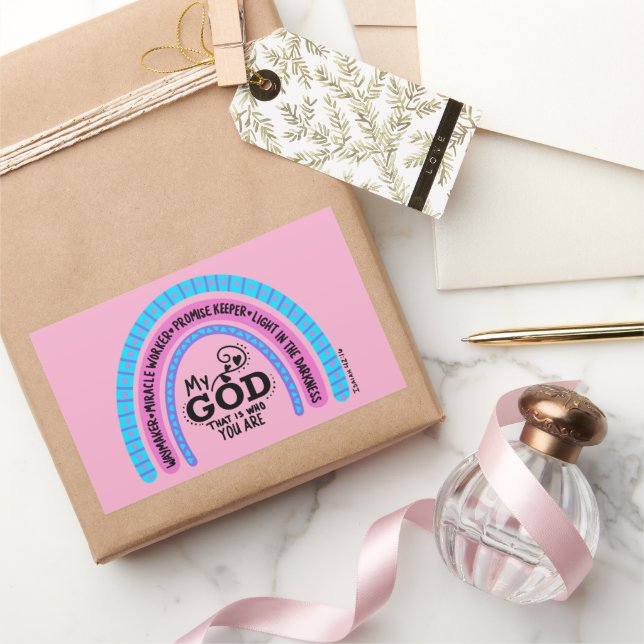 Pegatina Rectangular Creador de caminos Obrero de milagros Mi Dios Eso  (Regalar)
