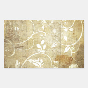 Pegatina Rectangular Crear regalos personalizados Plantilla de flor de 