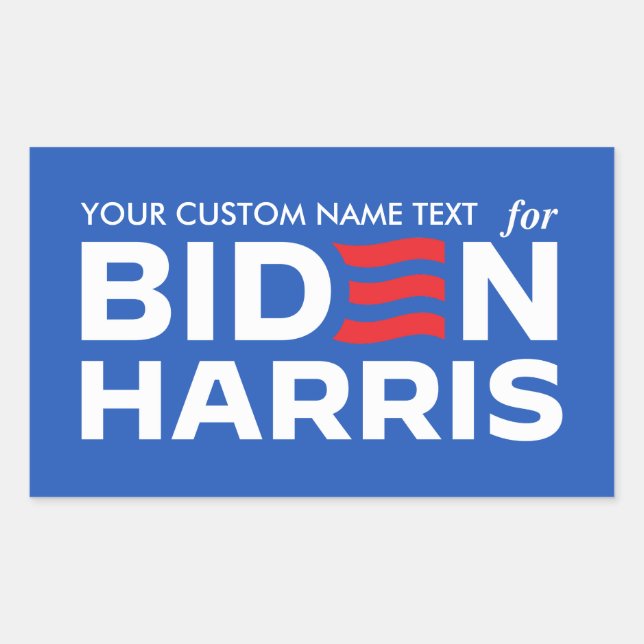 Pegatina Rectangular Crear su propia campaña para Biden Harris 2024 (Anverso)