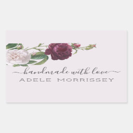 Pegatina Rectangular Crear su propia floral artesanal personalizada
