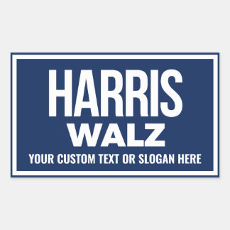 Pegatina Rectangular Crear tu propio Harris Walz 2024