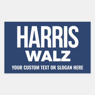 Pegatina Rectangular Crear tu propio Harris Walz 2024