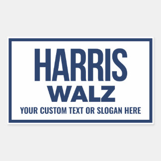 Pegatina Rectangular Crear tu propio Harris Walz 2024