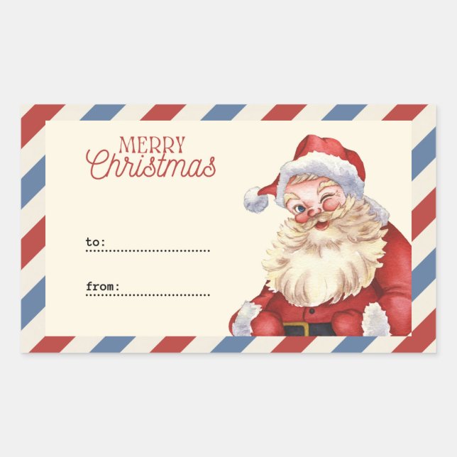 Pegatina Rectangular Create your own Custom Merry Christmas Sticker (Anverso)
