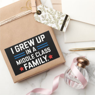 Pegatina Rectangular Crecí En Una Familia De Clase Media Kamala Harris