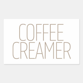 Pegatina Rectangular Cremador de Café Marrón Elegante