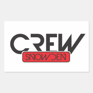 Pegatina Rectangular Crew Snowden