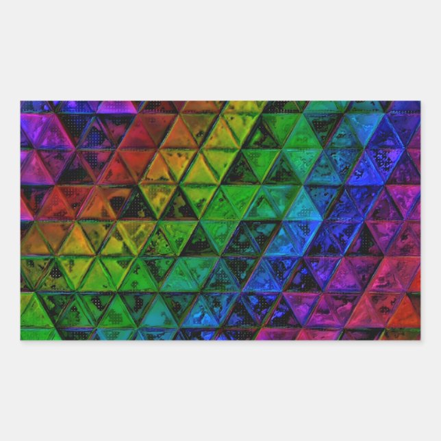Pegatina Rectangular Cristal de orgullo (Anverso)