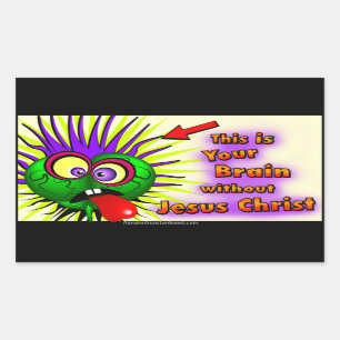 Pegatina Rectangular cristiano