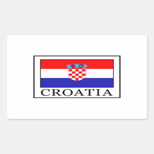 Pegatina Rectangular Croacia