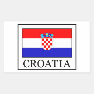 Pegatina Rectangular Croacia