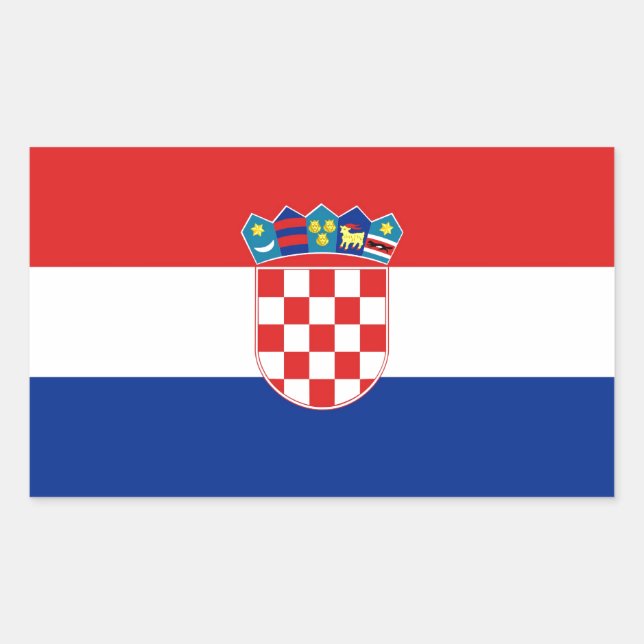 PEGATINA RECTANGULAR CROACIA (Anverso)