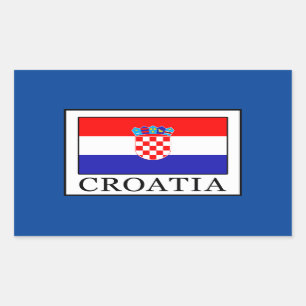 Pegatina Rectangular Croacia