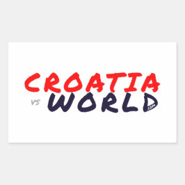 Pegatina Rectangular CROACIAvsWORLD