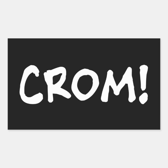 Pegatina Rectangular Crom - Dios De Conan (Anverso)