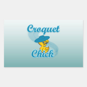 Pegatina Rectangular Croquet Chick #3