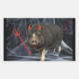 Pegatina Rectangular Crowley Halloween!