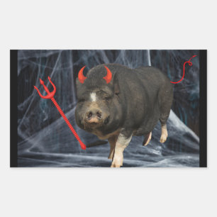 Pegatina Rectangular ¡Crowley Halloween!