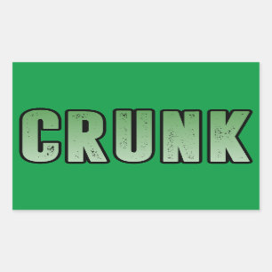 Pegatina Rectangular Crunk, palabra en jerga divertida