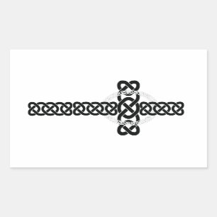 Pegatina Rectangular Cruz Celta