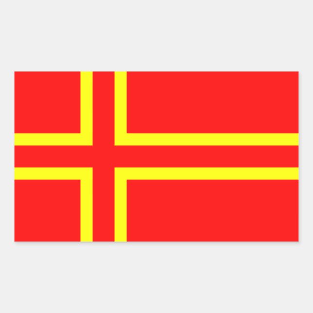 Pegatina Rectangular Cruz Santa OLAF (Anverso)