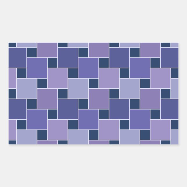 Pegatina Rectangular Cuadrados de Ametist (Anverso)
