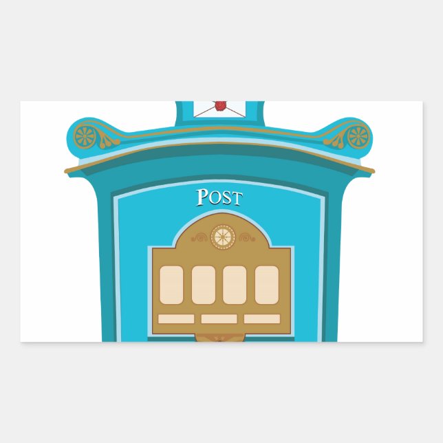 Pegatina Rectangular cuadro de mensaje (Anverso)