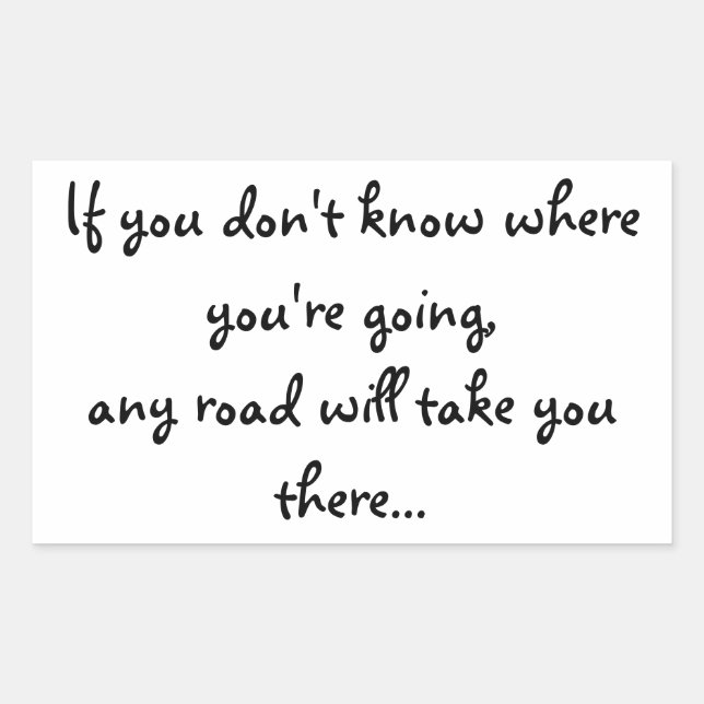 Pegatina Rectangular Cualquier carretera (Anverso)