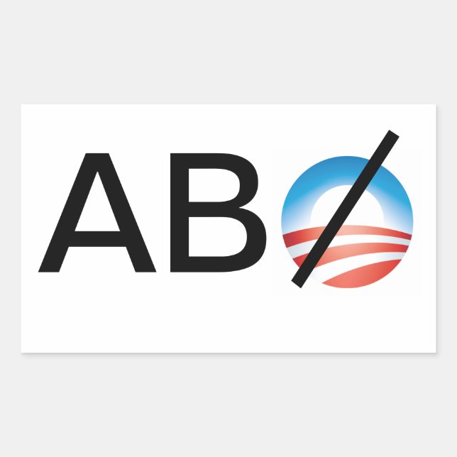 Pegatina Rectangular Cualquiera menos Obama (Anverso)