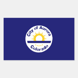 Pegatina Rectangular CUATRO Aurora, Colorado
