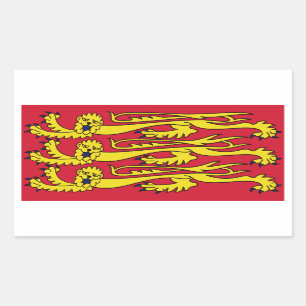 Pegatina Rectangular CUATRO Banner real de Inglaterra